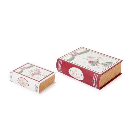 Scatola libro natalizia