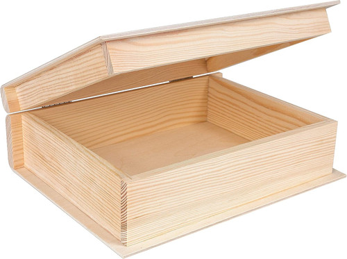 Grande scatola libro legno - grande,