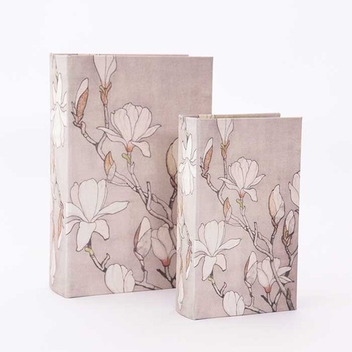 Scatola libro fiori magnolia