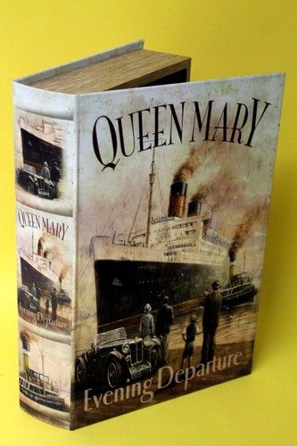 Scatola libro nave queen mary - scatola,